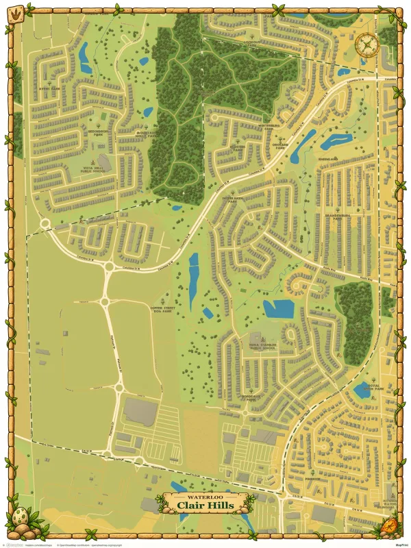 Clair Hills neighbourhood map